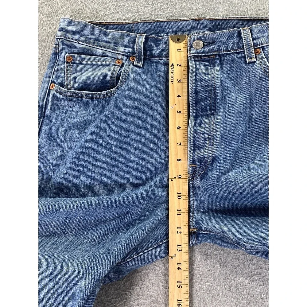 Levis 501 Jeans Mens 36x30 Blue Med Wash 100% Cotton‎ Straight Leg Denim Classic